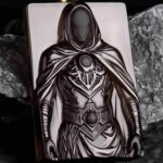 Hastur the King in Yellow Hand Carved Obsidian Necklace