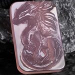 Deep One Hand Carved Purple Agate Necklace