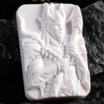 The Living Flame Hand Carved White Agate Necklace