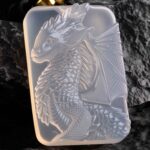 The Star-Swift Hand Carved White Agate Necklace