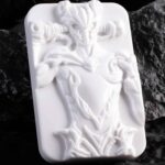 The Silent One Hand Carved White Agate Necklace