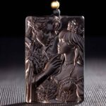 Vampire Blood Oath Couple Necklaces Hand Carved Obsidian Set