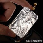 Medusa Hand Carved White Agate Necklace