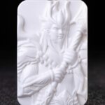 The Living Flame Hand Carved White Agate Necklace