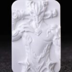 The Silent One Hand Carved White Agate Necklace