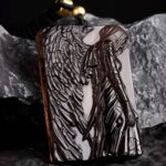 Death Knight & Fallen Angel Couple Necklaces Hand Carved Obsidian Set