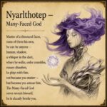 Nyarlathotep the Many-Faced God Hand Carved Purple Agate Necklace
