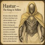 Hastur the King in Yellow Hand Carved Obsidian Necklace