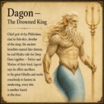 Dagon the Drowned King Hand Carved Blue Chalcedony Necklace