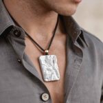 The Living Flame Hand Carved White Agate Necklace