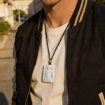 The Silent One Hand Carved White Agate Necklace