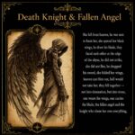 Death Knight & Fallen Angel Couple Necklaces Hand Carved Obsidian Set