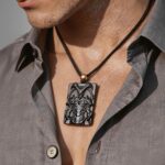 The Patient One Hand Carved Obsidian Necklace