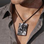 The Faceless Watcher Hand Carved Obsidian Necklace