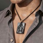 Hastur the King in Yellow Hand Carved Obsidian Necklace