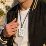 The Living Flame Hand Carved White Agate Necklace