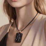 Servitor of the Outer Gods Hand Carved Obsidian Necklace