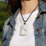The Grey Servants Hand Carved White Agate Necklace