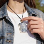 Elder Thing Hand Carved White Agate Necklace