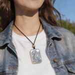 The Star-Swift Hand Carved White Agate Necklace
