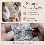 The Star-Swift Hand Carved White Agate Necklace