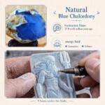 Dagon the Drowned King Hand Carved Blue Chalcedony Necklace