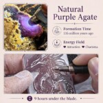 Deep One Hand Carved Purple Agate Necklace