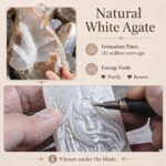 Elder Thing Hand Carved White Agate Necklace