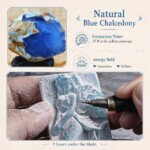 Hydra the Drowned Queen Hand Carved Blue Chalcedony Necklace