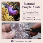 Nyarlathotep the Many-Faced God Hand Carved Purple Agate Necklace