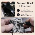 Vampire Blood Oath Couple Necklaces Hand Carved Obsidian Set