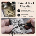 Gemini Zodiac Hand Carved Obsidian Necklace