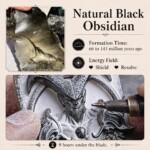 The Patient One Hand Carved Obsidian Necklace