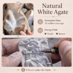 Medusa Hand Carved White Agate Necklace
