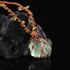 Raw Fluorite Necklace